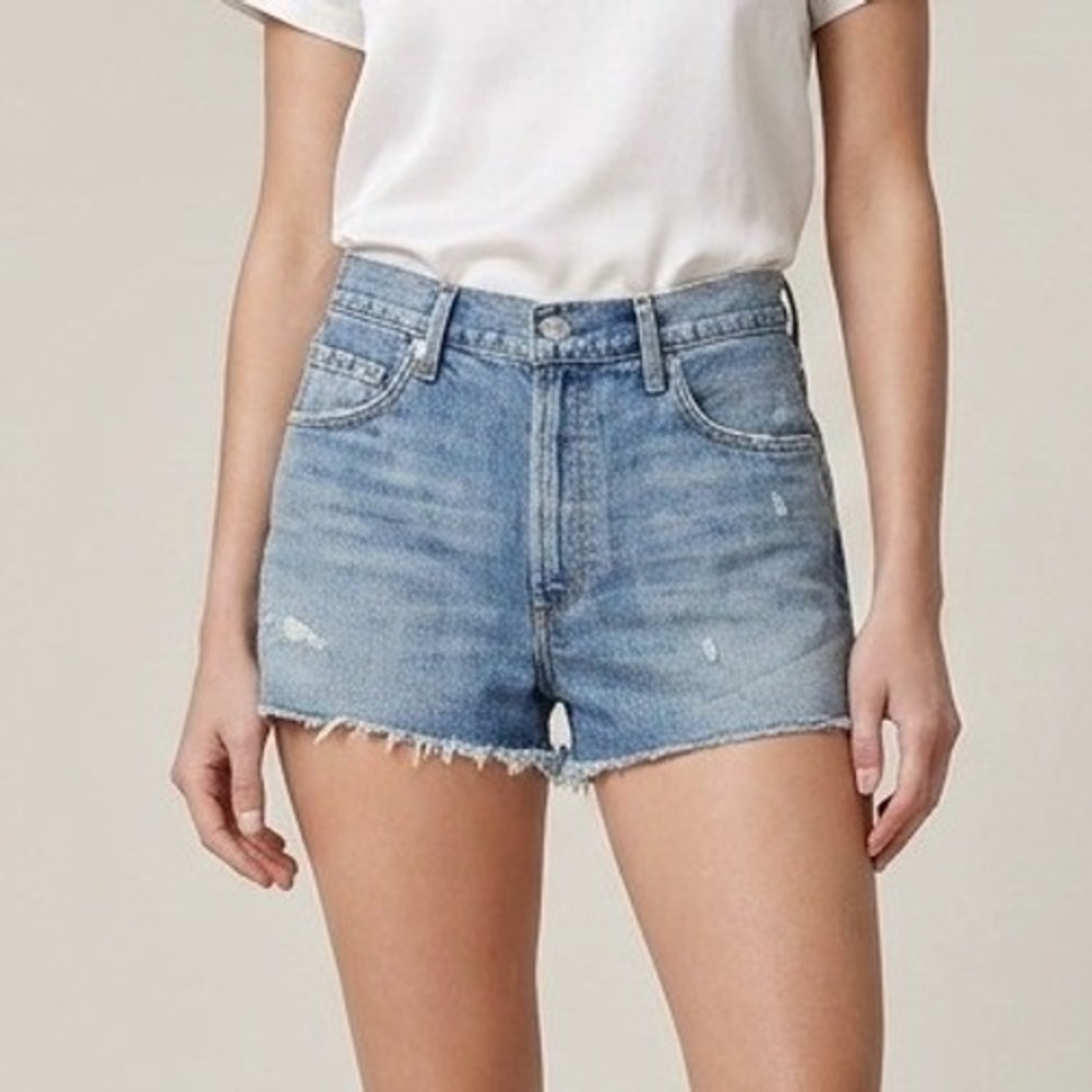 AGOLDE Anja Cutoff Denim Shorts Women's Size 29 Casual Relaxed Style Light Wash